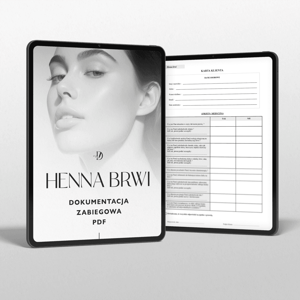 HENNA BRWI - dokumentacja zabiegowa PDF – Anna Miakienko