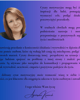 Cytaty motywacyjne na każdy dzień miesiąca – Agnieszka Kmiecik; planer