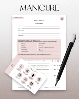 MANICURE, zestaw – Anna Miakienko; dokumenty zabiegowe