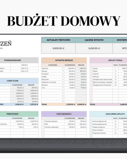 Planer budżetu domowego - szablon do druku | Planer wydatków - @fajnedodruku; plakat