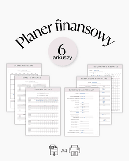 Planer finansowy do druku | Planer wydatków dla początkujących - @fajnedodruku; planer