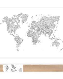 Plakat do Kolorowania - Mapa Świata z Wzorem Mandala – Anna Grunduls