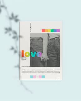 Plakat love is love 30x40cm – tak.plakat